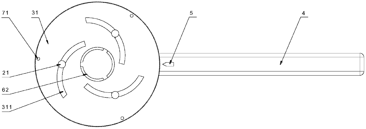 Bucket lid opening and closing device