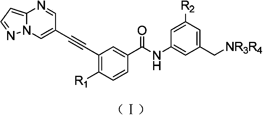 Compound used for discoidin domain receptor micro-molecule inhibitor, and its application
