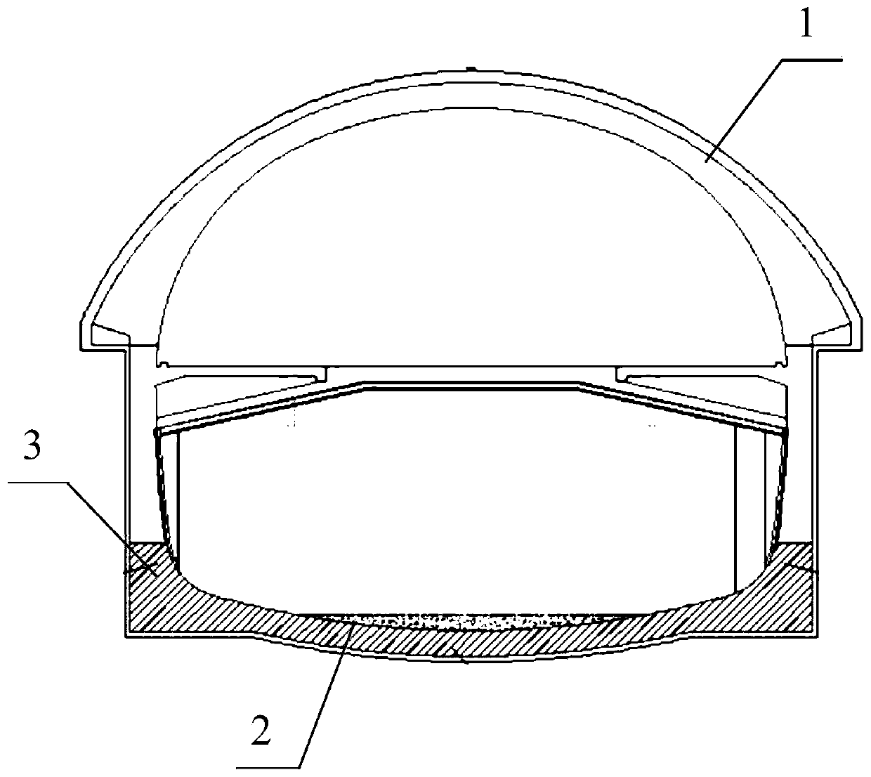 Underground excavation station arch bridge type arc-shaped middle plate construction method