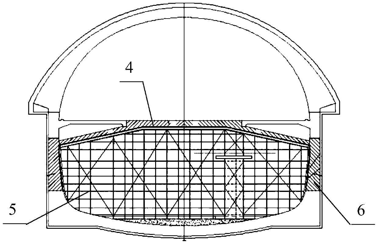 Underground excavation station arch bridge type arc-shaped middle plate construction method
