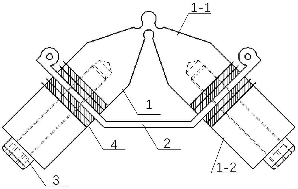 V-shaped sandwich type linear motor stator and driving method thereof