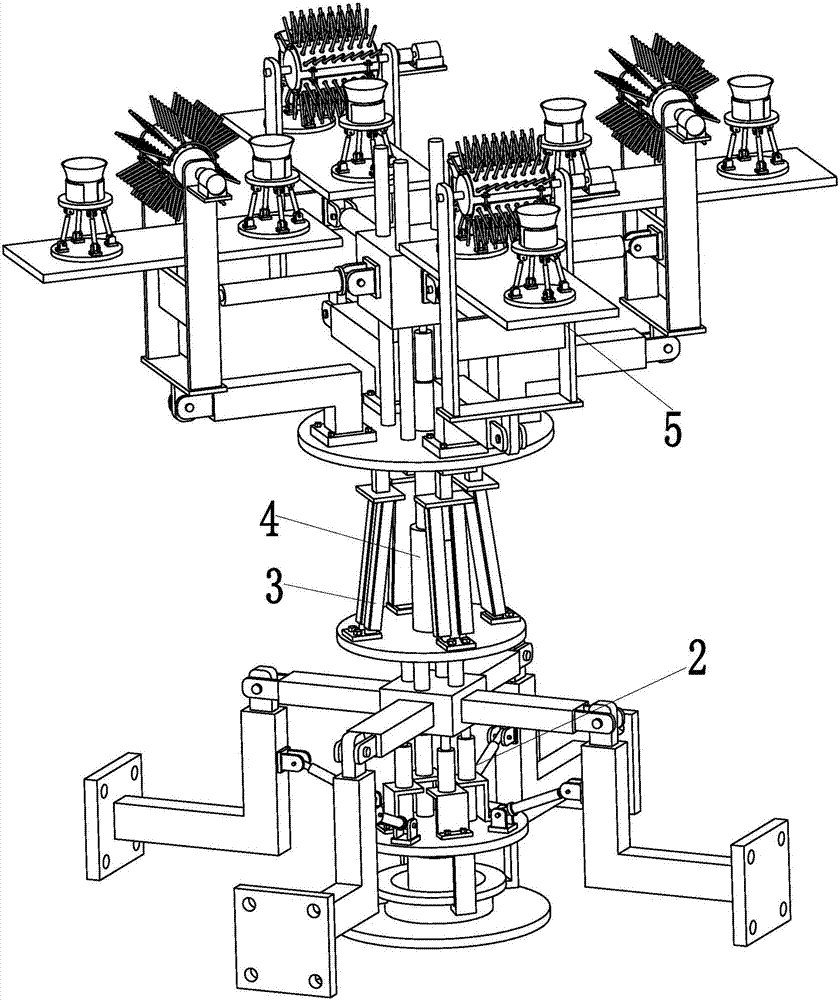 A self-locking indoor building cleaning robot