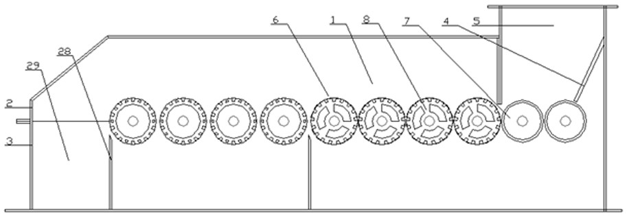 Screening distributor based on trapezoidal screen bar screen shaft