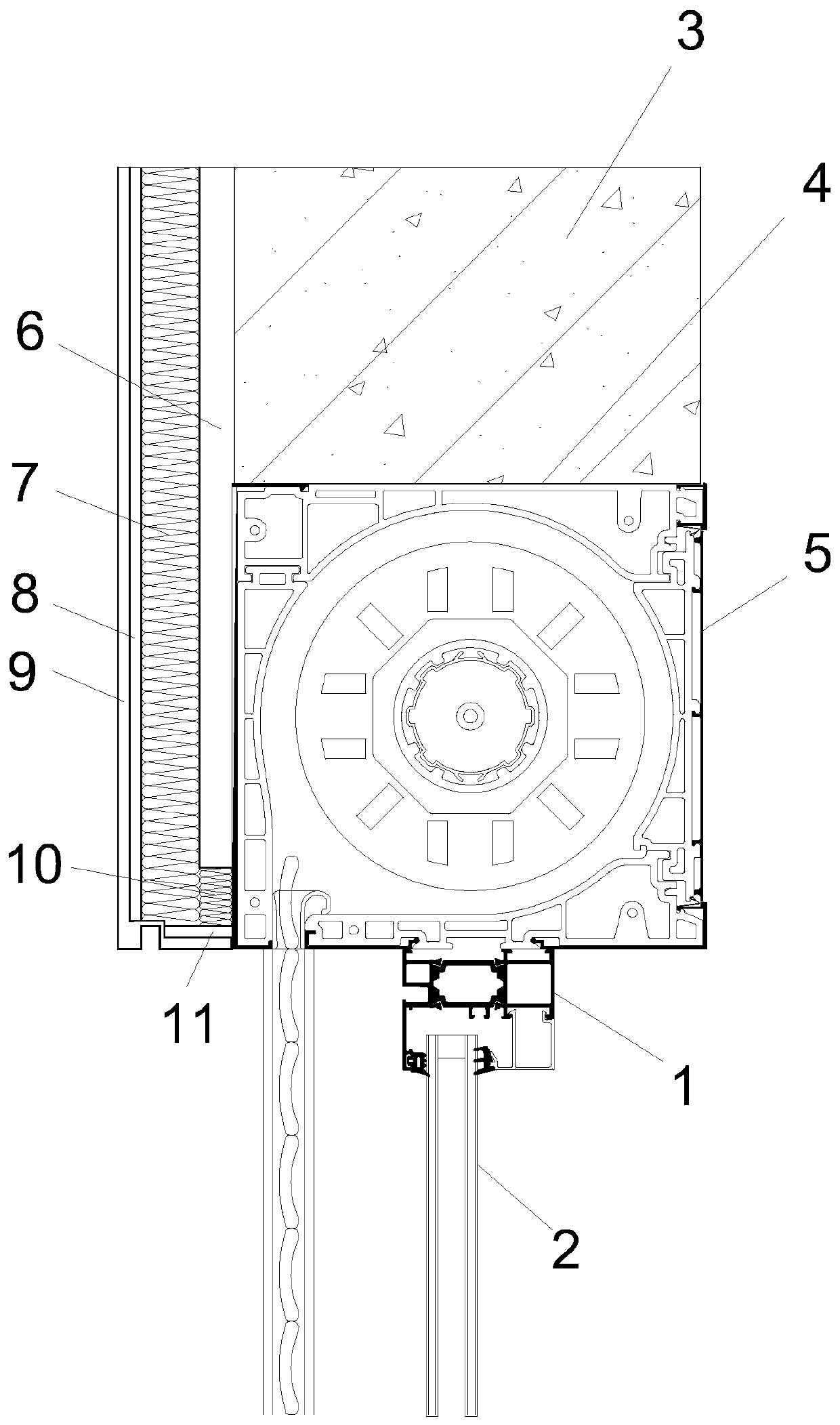 Door window provided with sunshade curtain