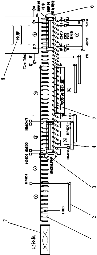 Production device and method for steel pipe online cooling