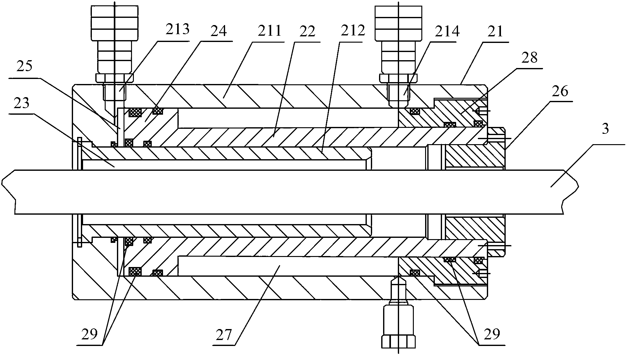 Interference assembling tool for cylindrical part