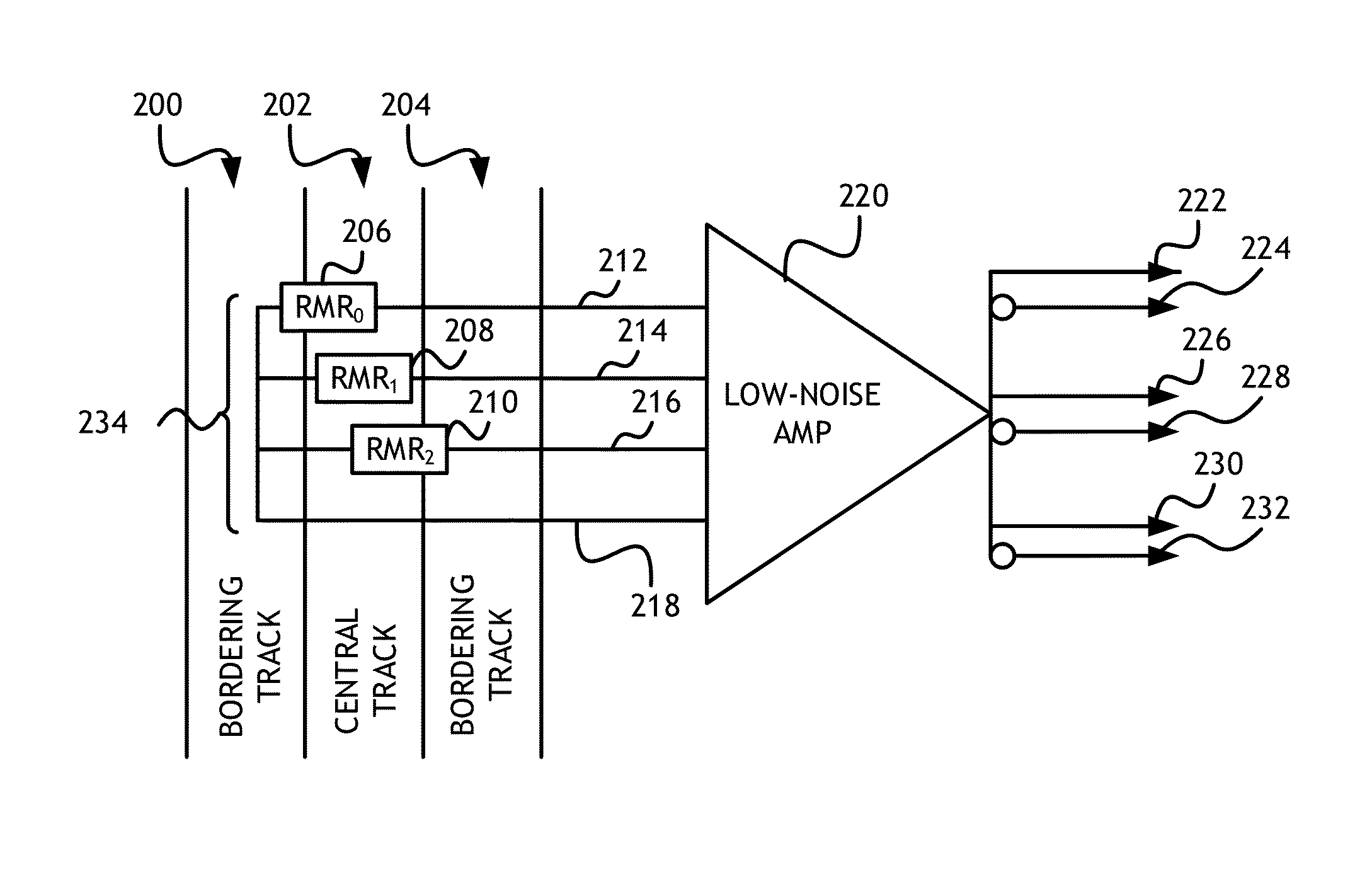 Pre-amplifier input stage for multi-element magneto-resistive heads