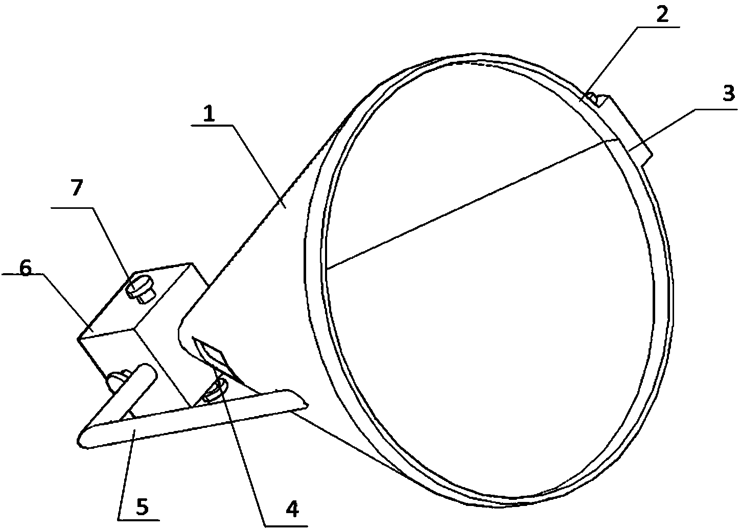 Light condensing device used for high-speed camera in microscopic shooting process of nozzle spraying form