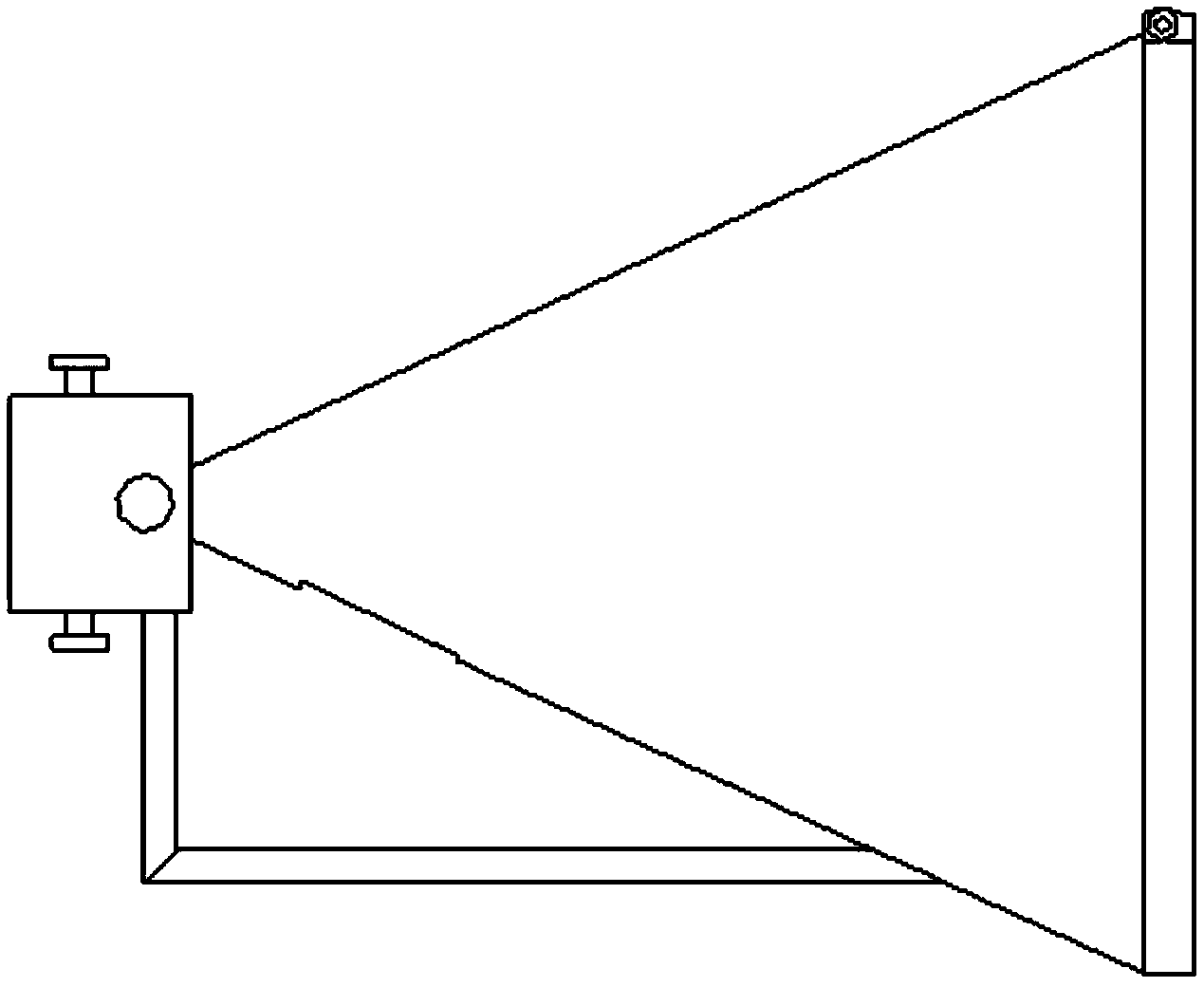 Light condensing device used for high-speed camera in microscopic shooting process of nozzle spraying form