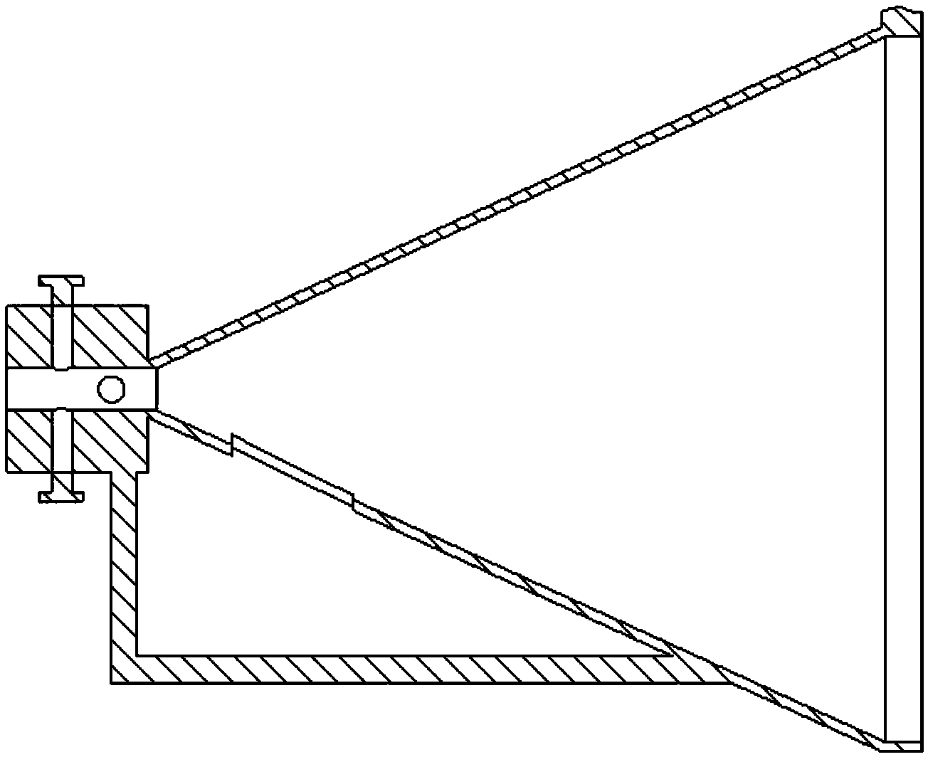 Light condensing device used for high-speed camera in microscopic shooting process of nozzle spraying form