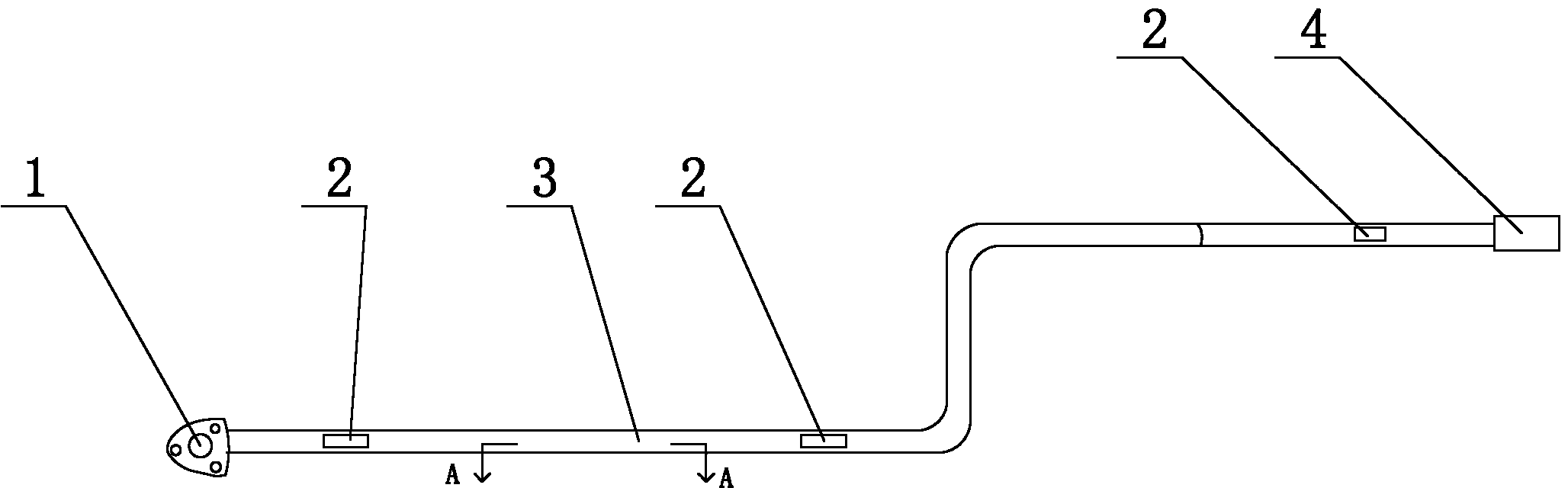 Integrated exhaust device applied to agricultural vehicles