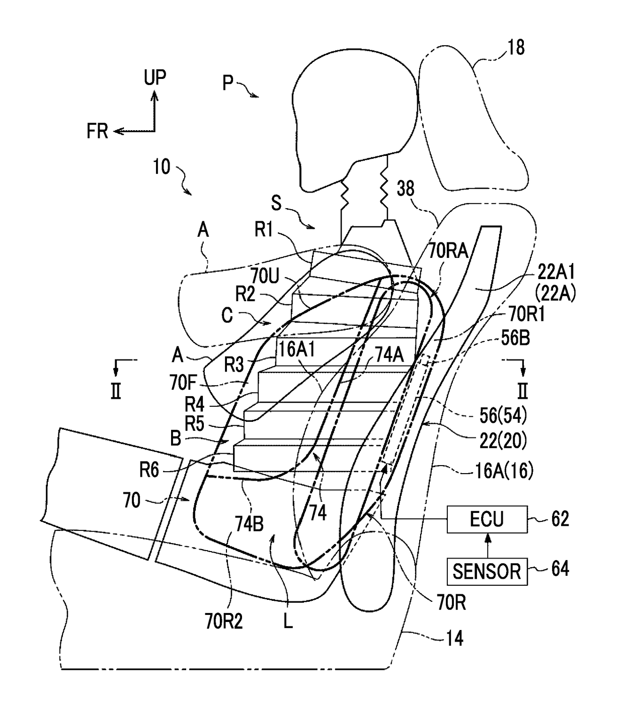Vehicle seat with side airbag device