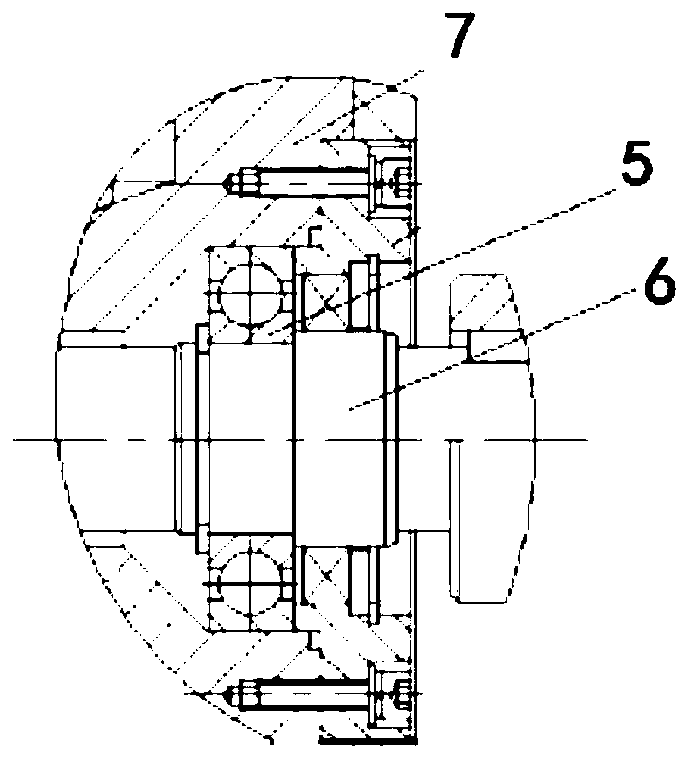 Rolling bearing installation structure capable of achieving axial undamaged assembly and disassembly