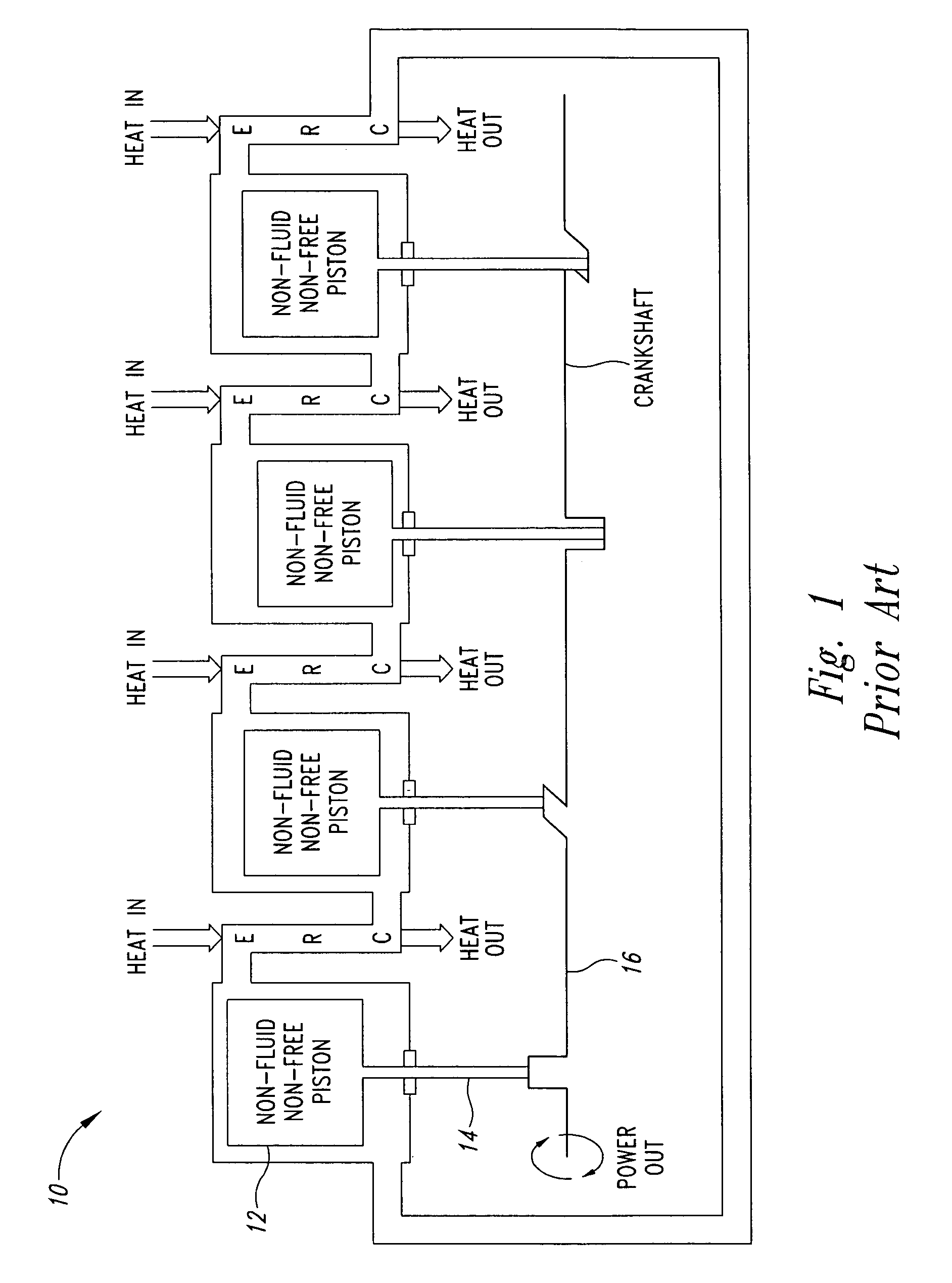 Double acting thermodynamically resonant free-piston multicylinder stirling system and method