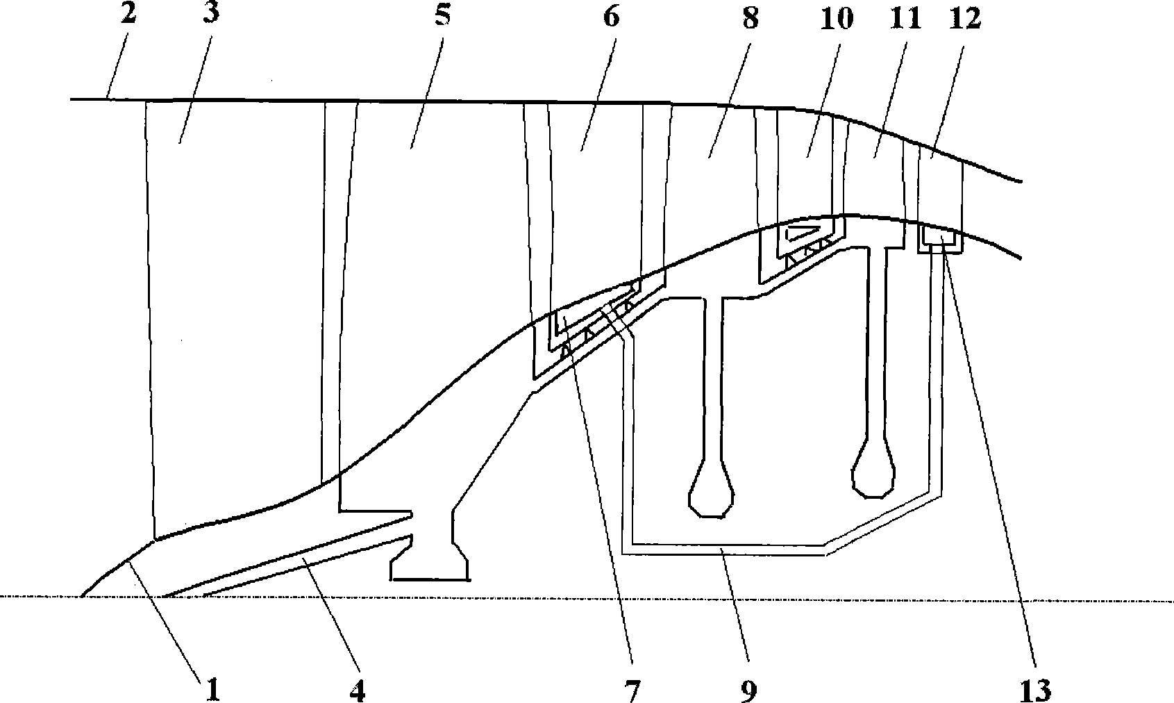 Multi-vane cycling air blowing and sucking flow control method for aviation turbofan engine compression system