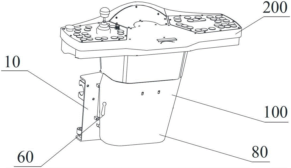 Console adjustment mechanism, console and paver