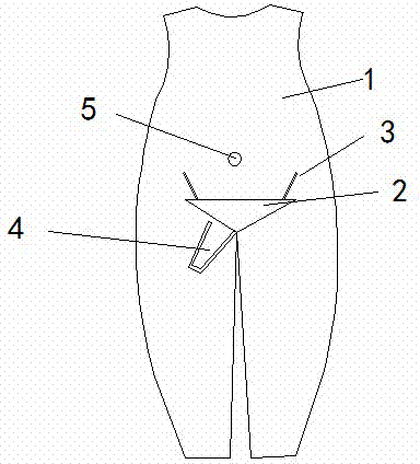 Double-layer fabric garment with catheter