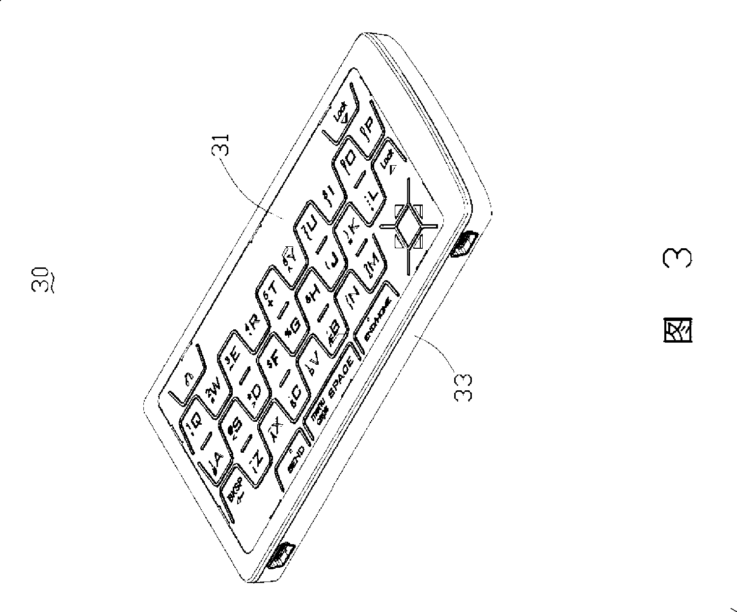 Positioning device and external connection type keyboard with the same