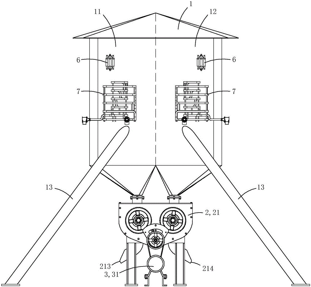 Ventilation and heat exchange system for granary