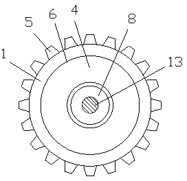 Brake clutching device used for rear brake of automobile