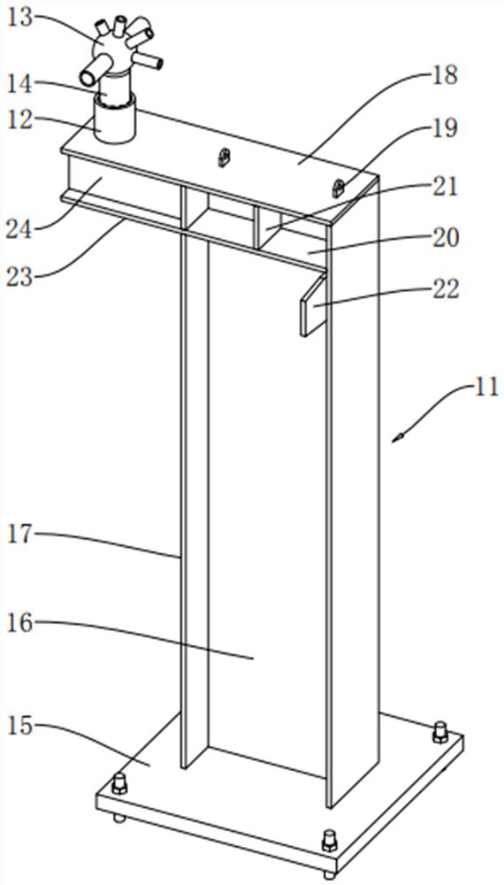 Wind-resistant column structure of large-span maintenance hangar