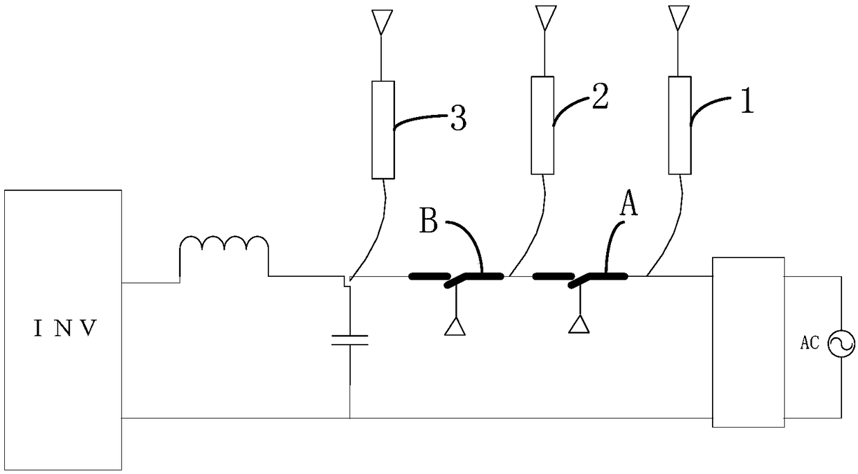Failure detecting method for relay in inverter