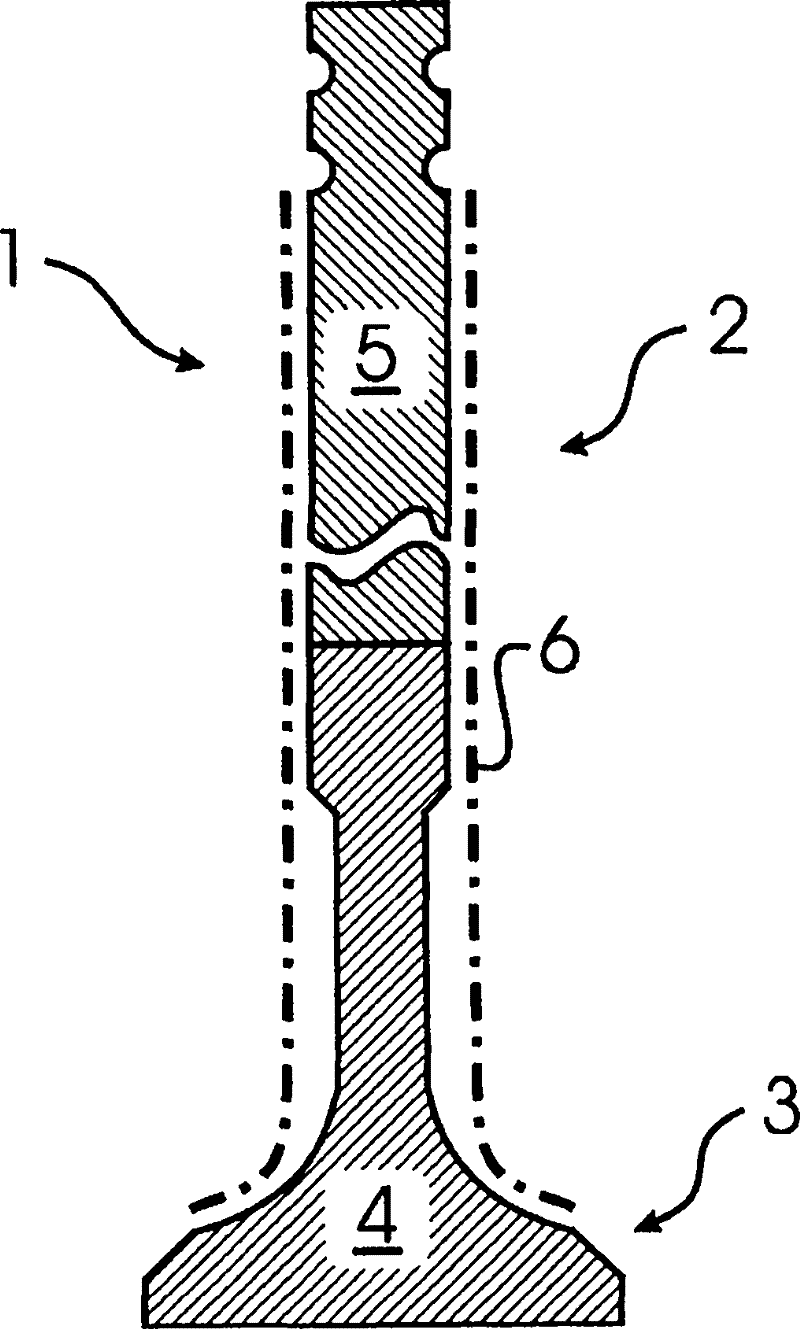 Gas exchange valve and method for manufacturing thereof