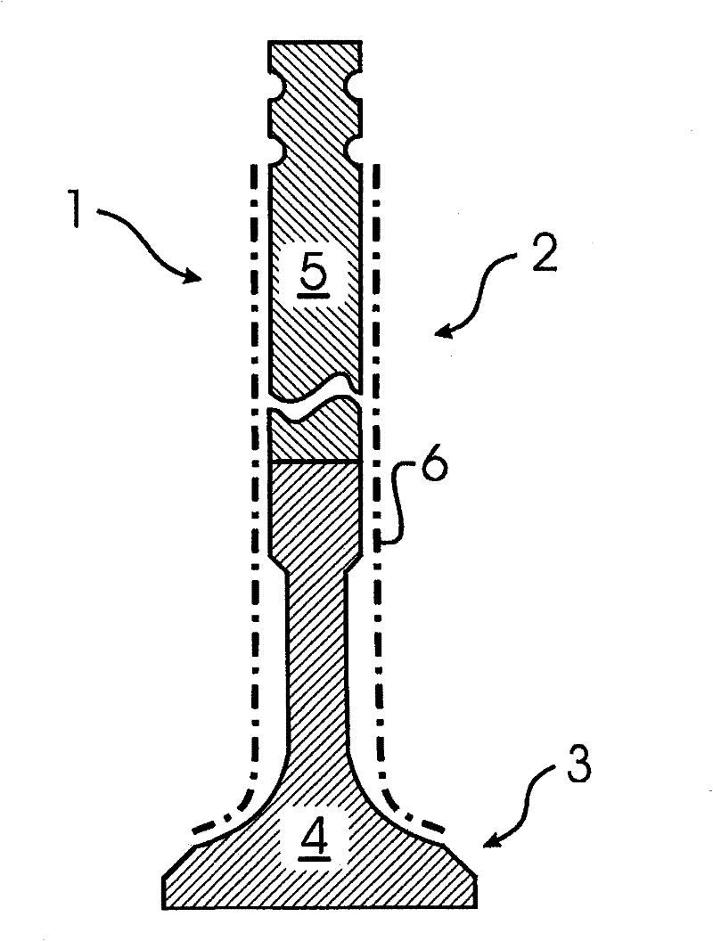 Gas exchange valve and method for manufacturing thereof