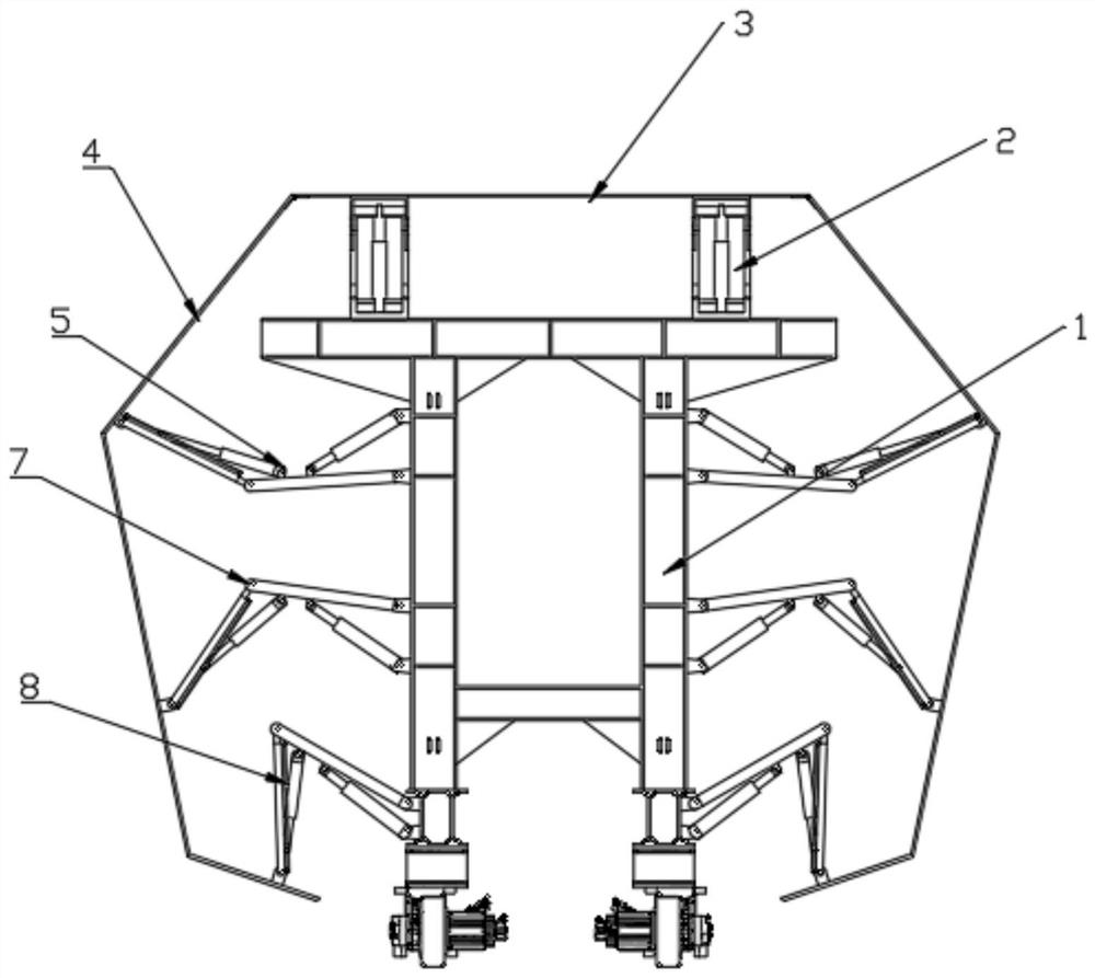 Lock chamber water delivery gallery construction device