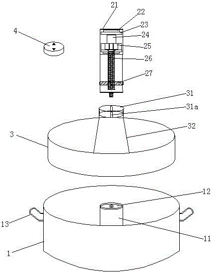 A hot pot pot with electric lifting structure