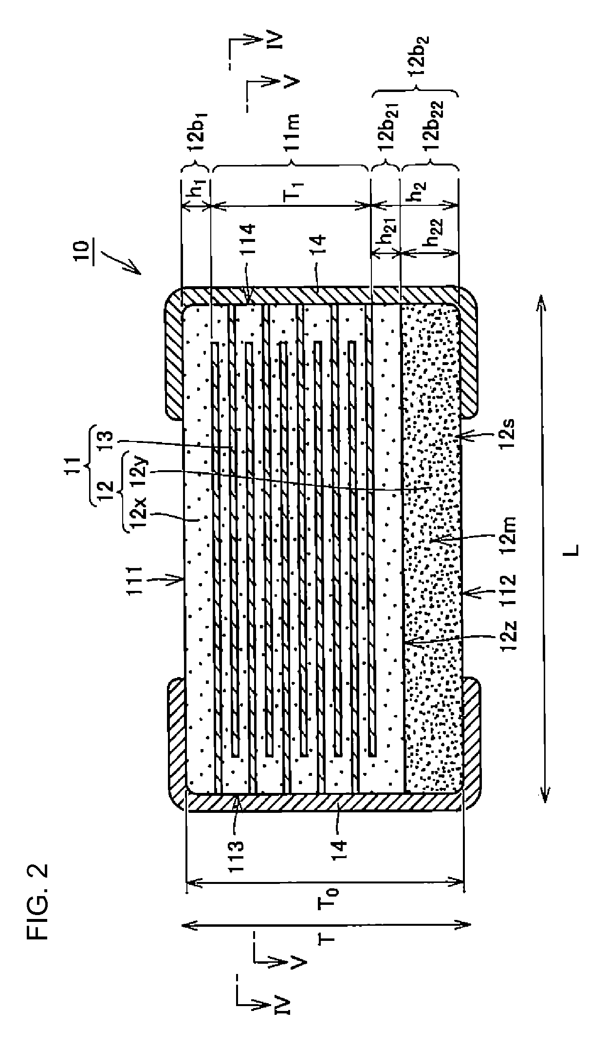 Multilayer ceramic capacitor including first and second outer layer portions and an inner layer portion disposed therebetween