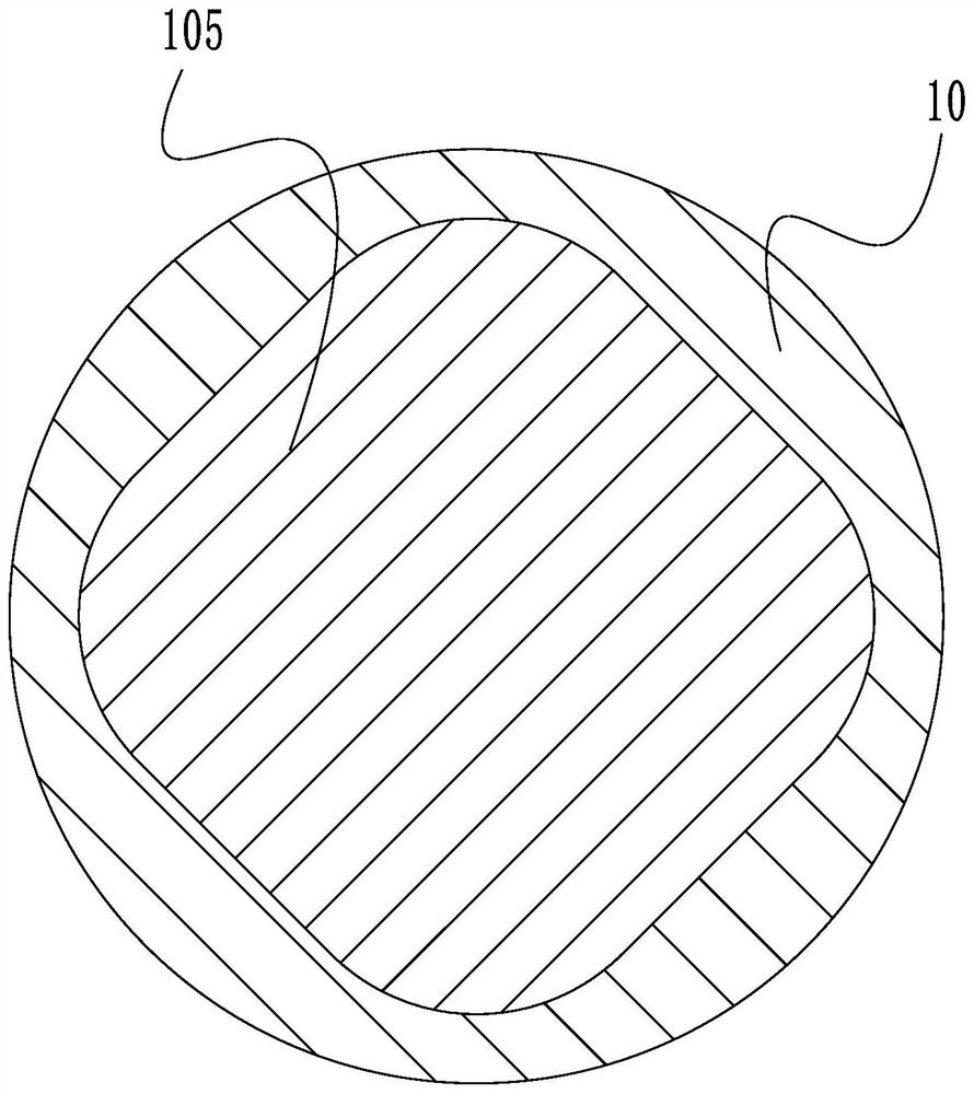 A shock-absorbing structure capable of driving the ejection of the vehicle body