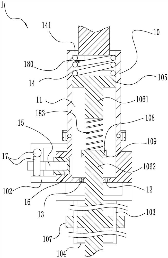 A shock-absorbing structure capable of driving the ejection of the vehicle body