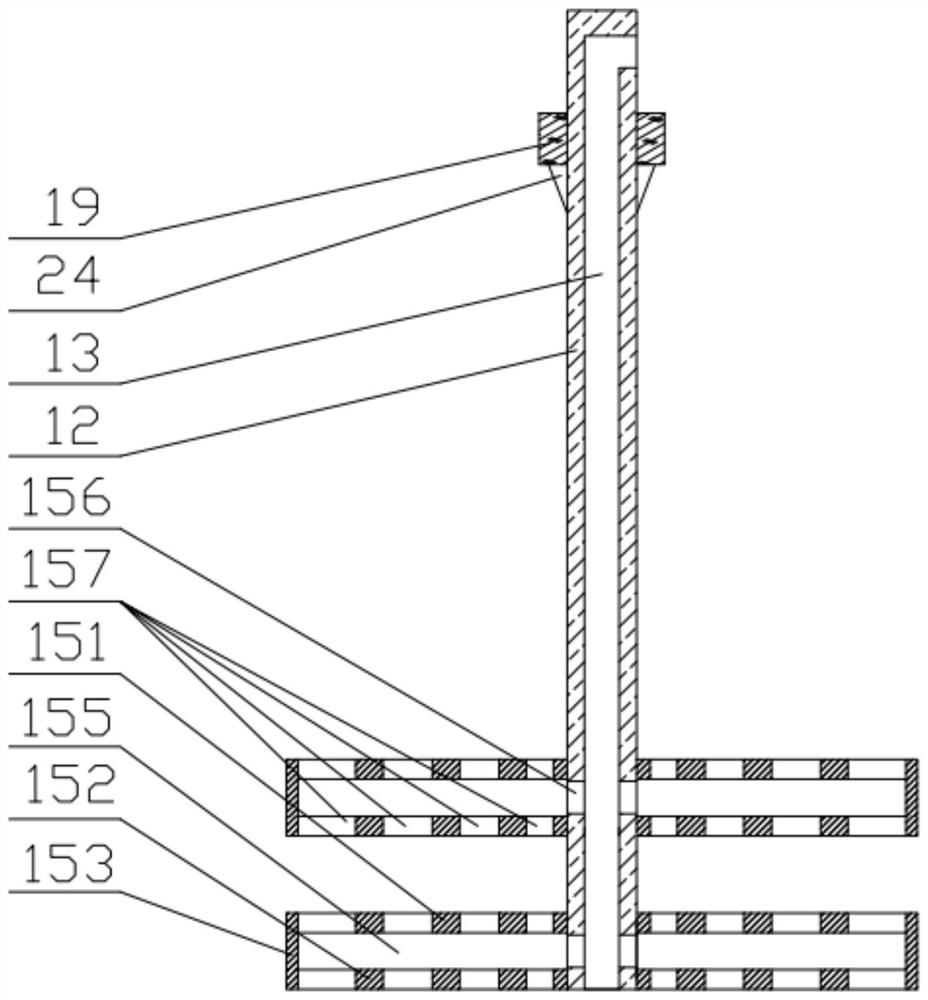 A waste water aeration device for water supply and drainage