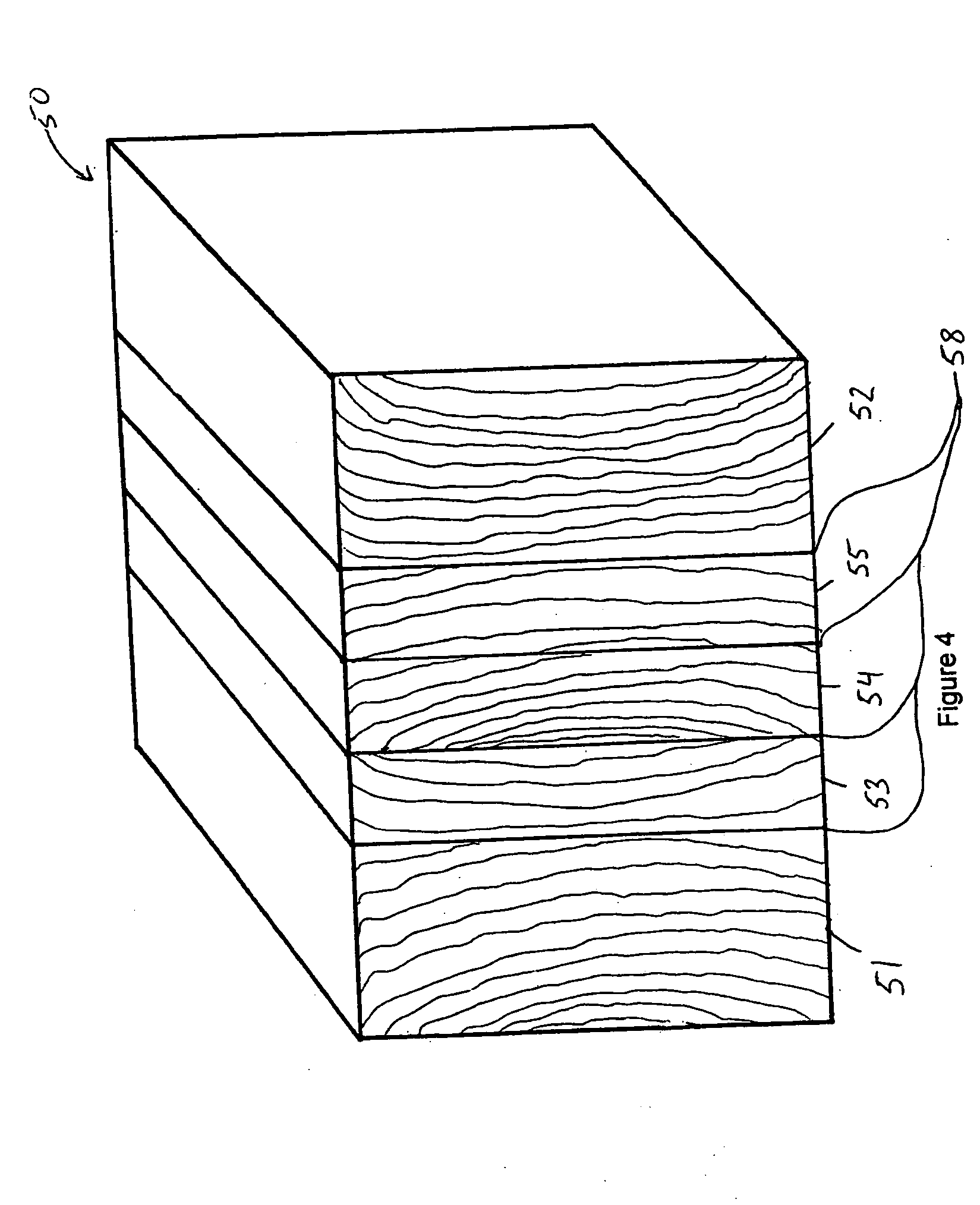 Pallet with laminate blocks
