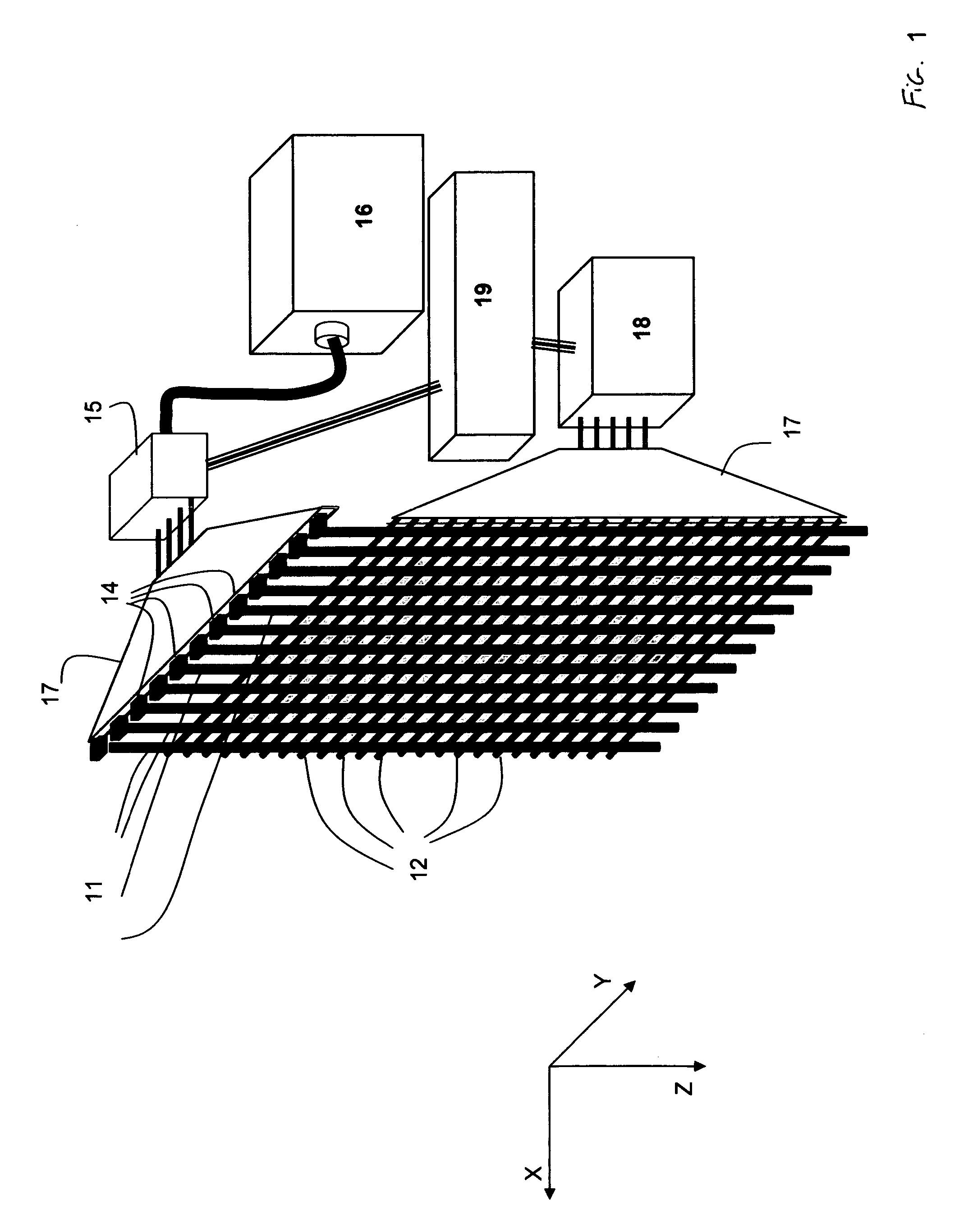 System and method for fiber optics based direct view giant screen flat panel display