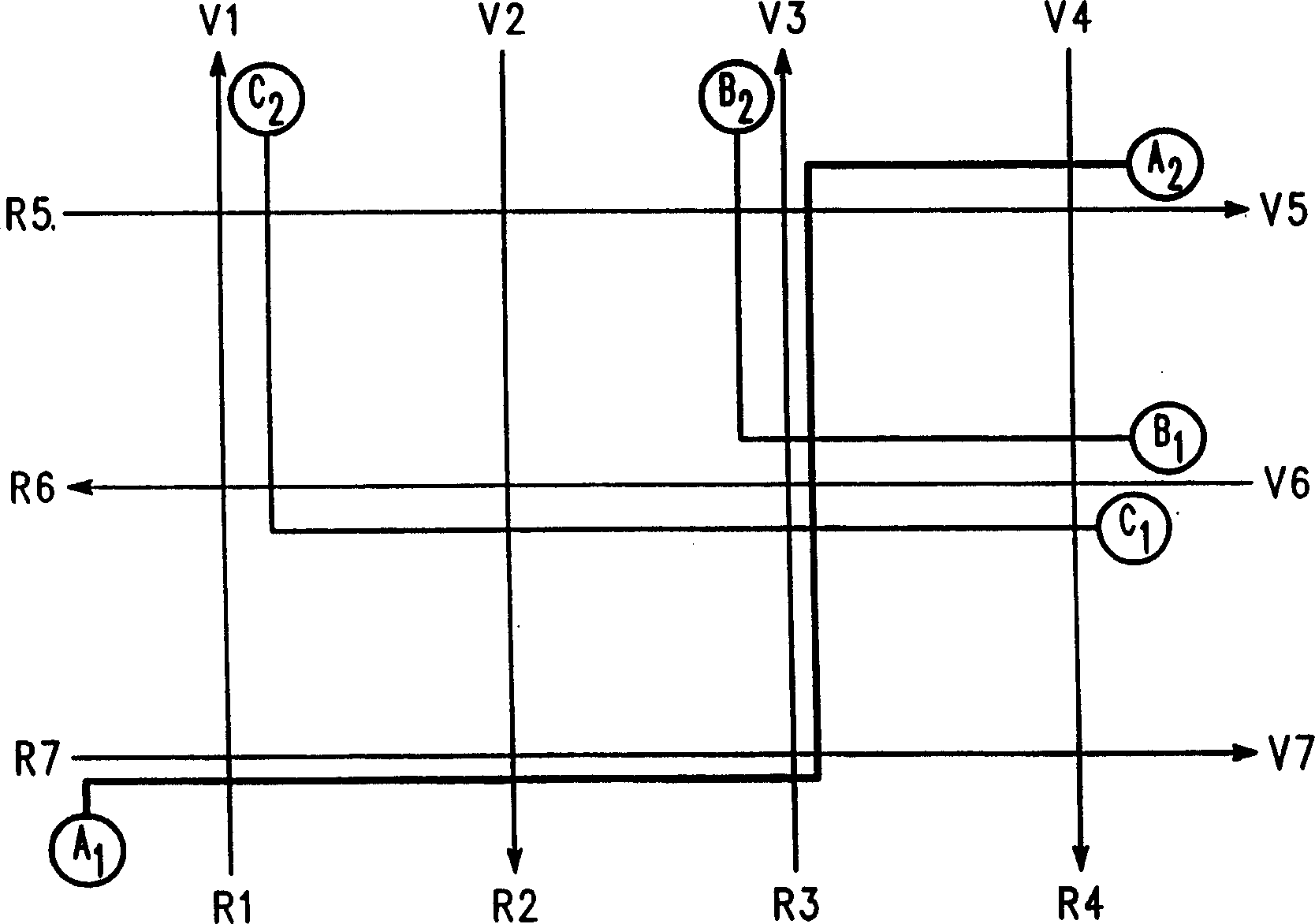 Method and control means for route planning in mass transport system