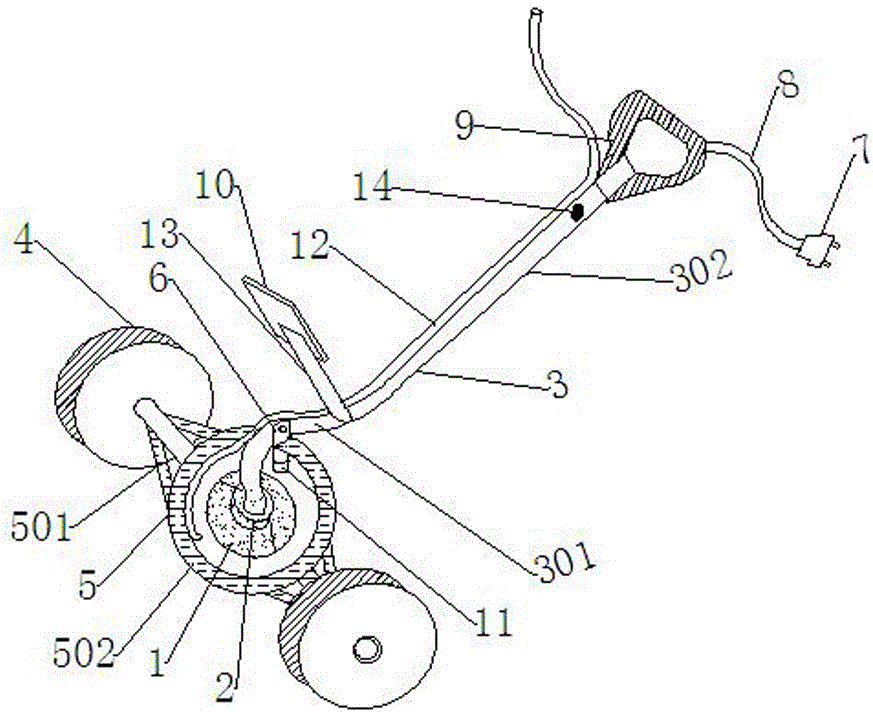 A visual hand-push water cooling steel pipe electric grinder