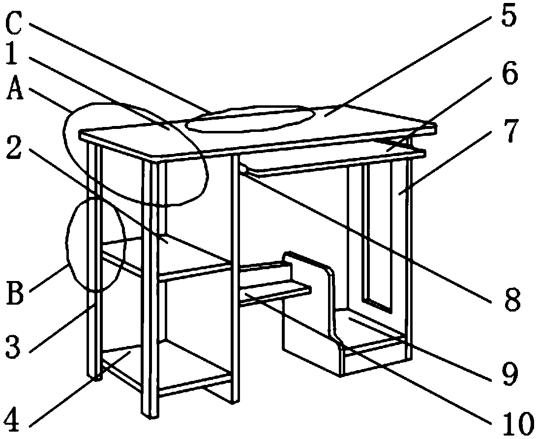 Computer system development worktable with function of spatial extension