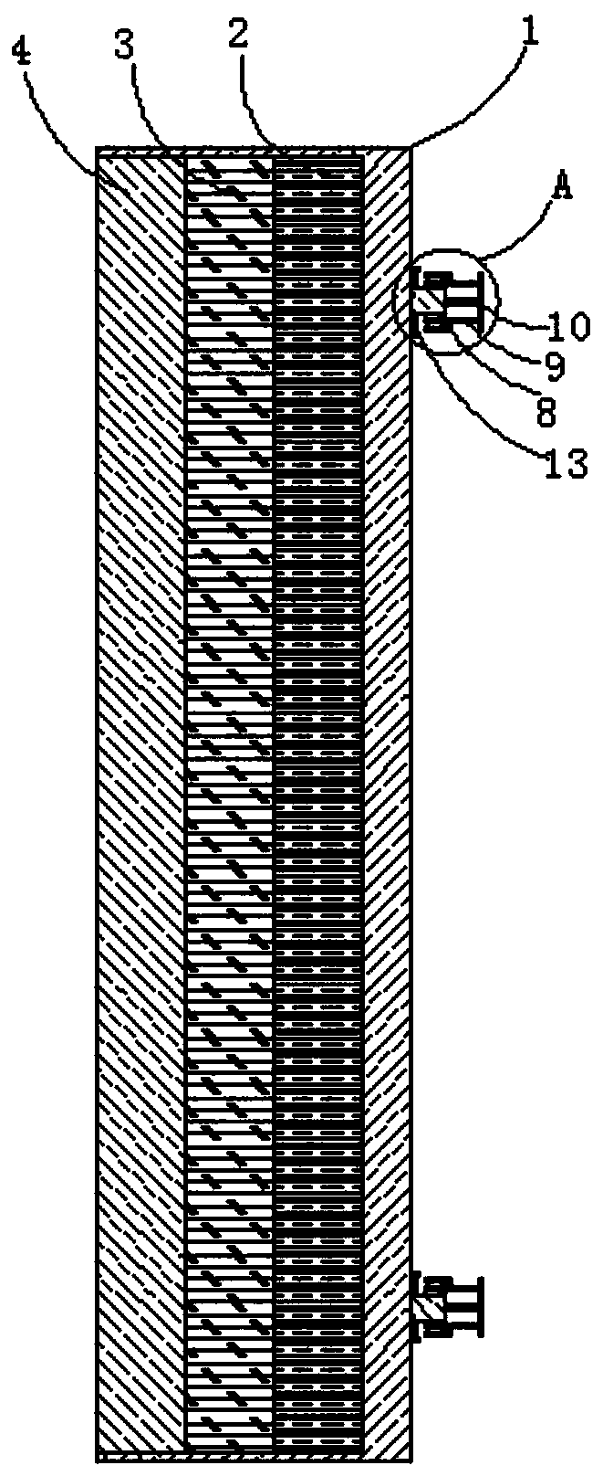 Inner-layer nanometer micropore heat insulation structure for smelting furnace