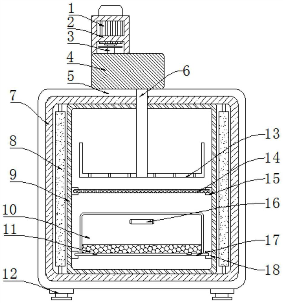 Material drying device for coating production