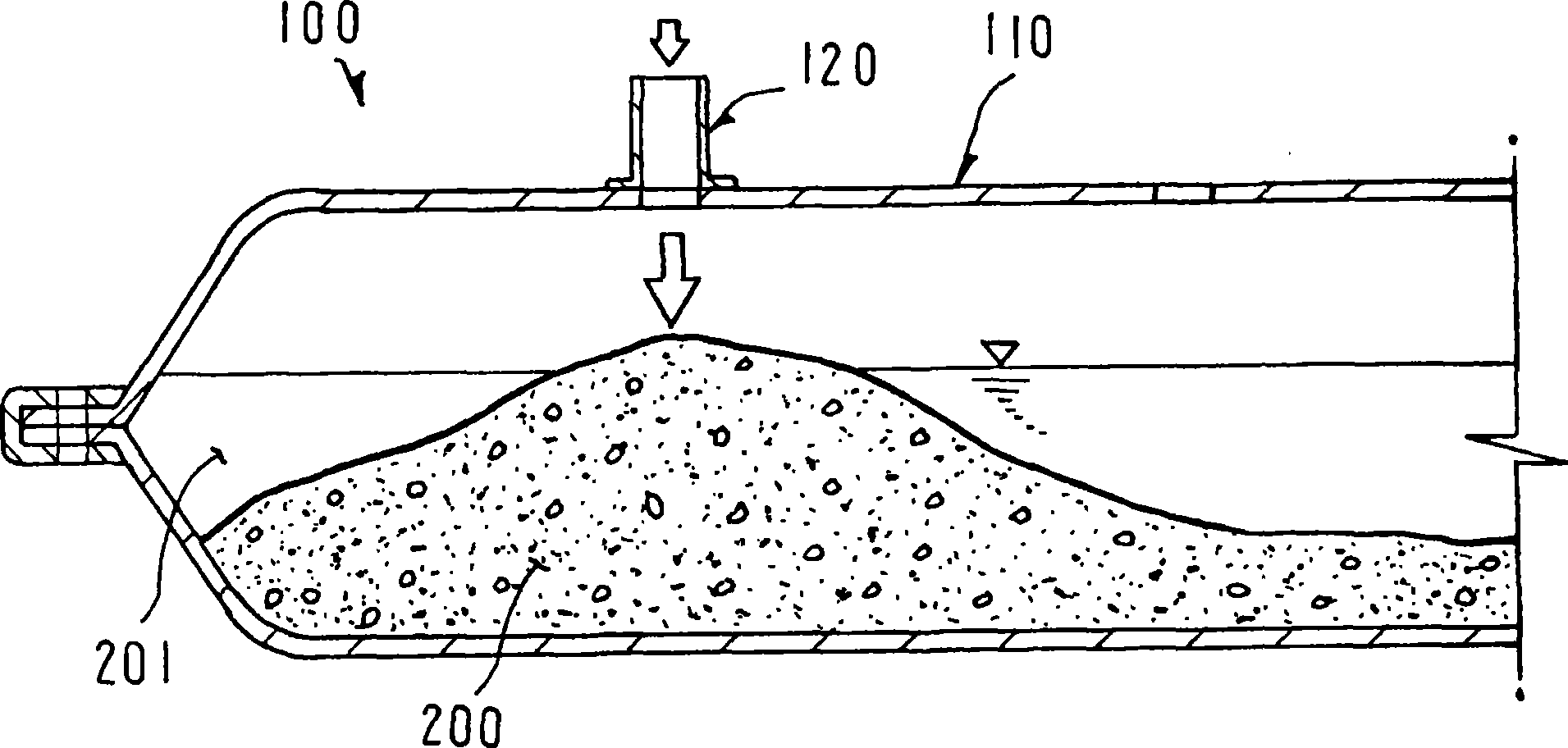 Geotextile tube method for filling filler into geotextile tube