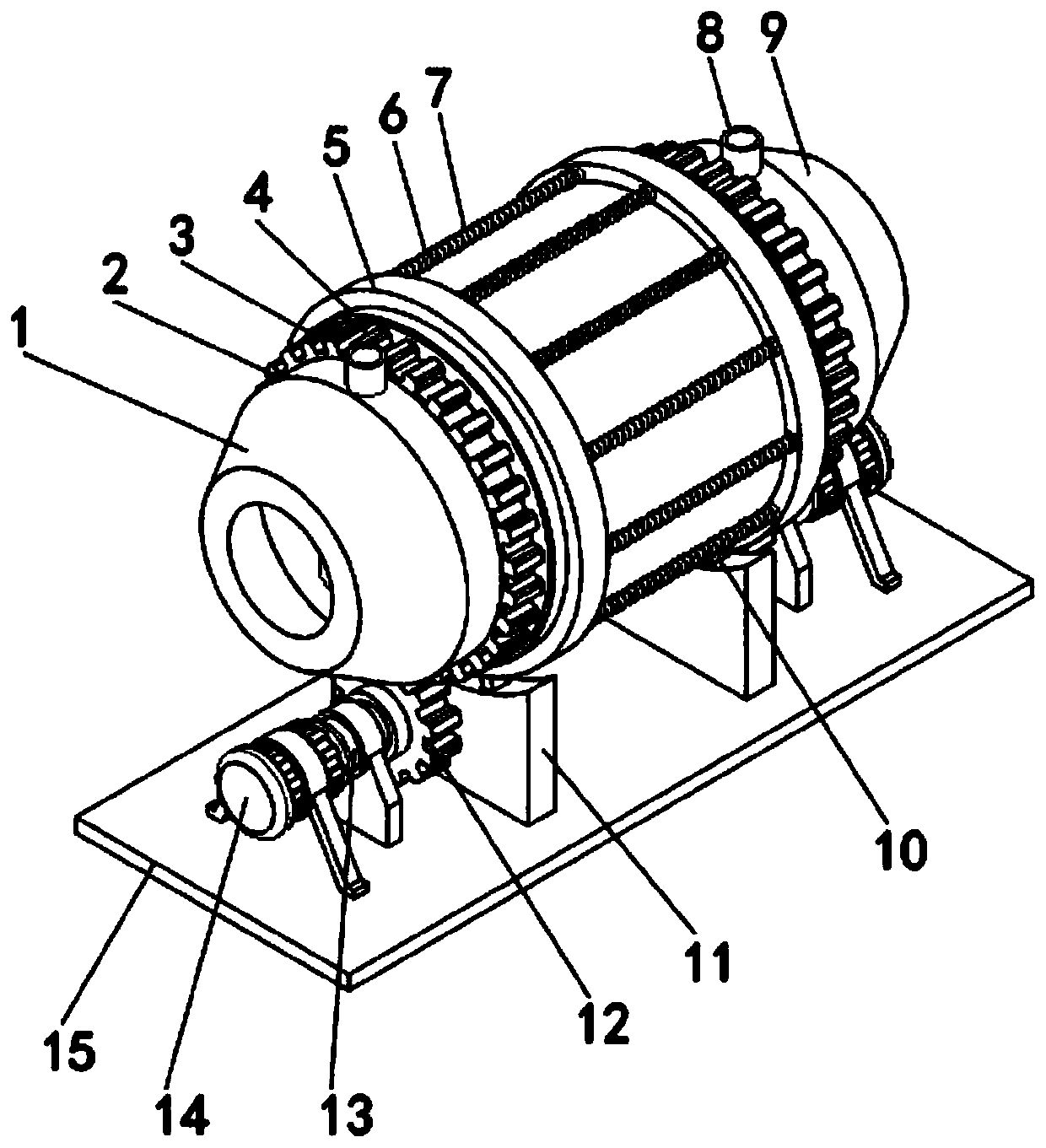 A Shaftless Polishing Equipment for Mat Bamboo Chips and Its Application Method