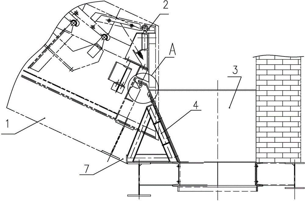 Thermal expansion structure of joint part of garbage incinerator