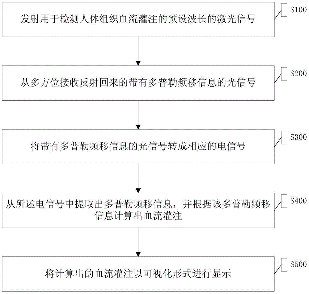 Human microcirculation blood perfusion detecting instrument and method