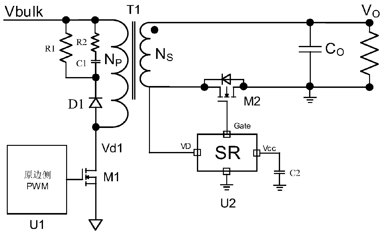 Control circuit and fly-back switching power supply system