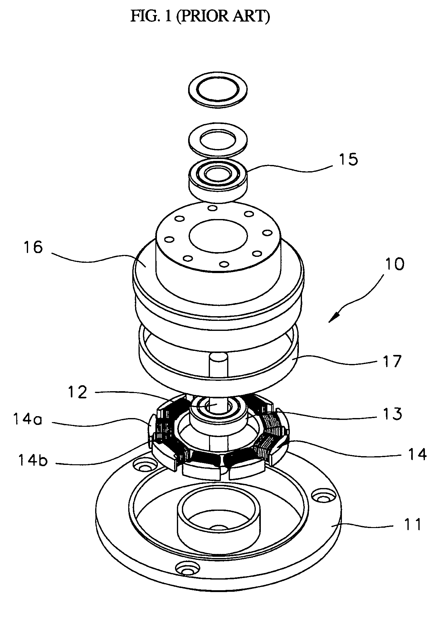 Aerodynamic bearing assembly for spindle motor for hard disk drives
