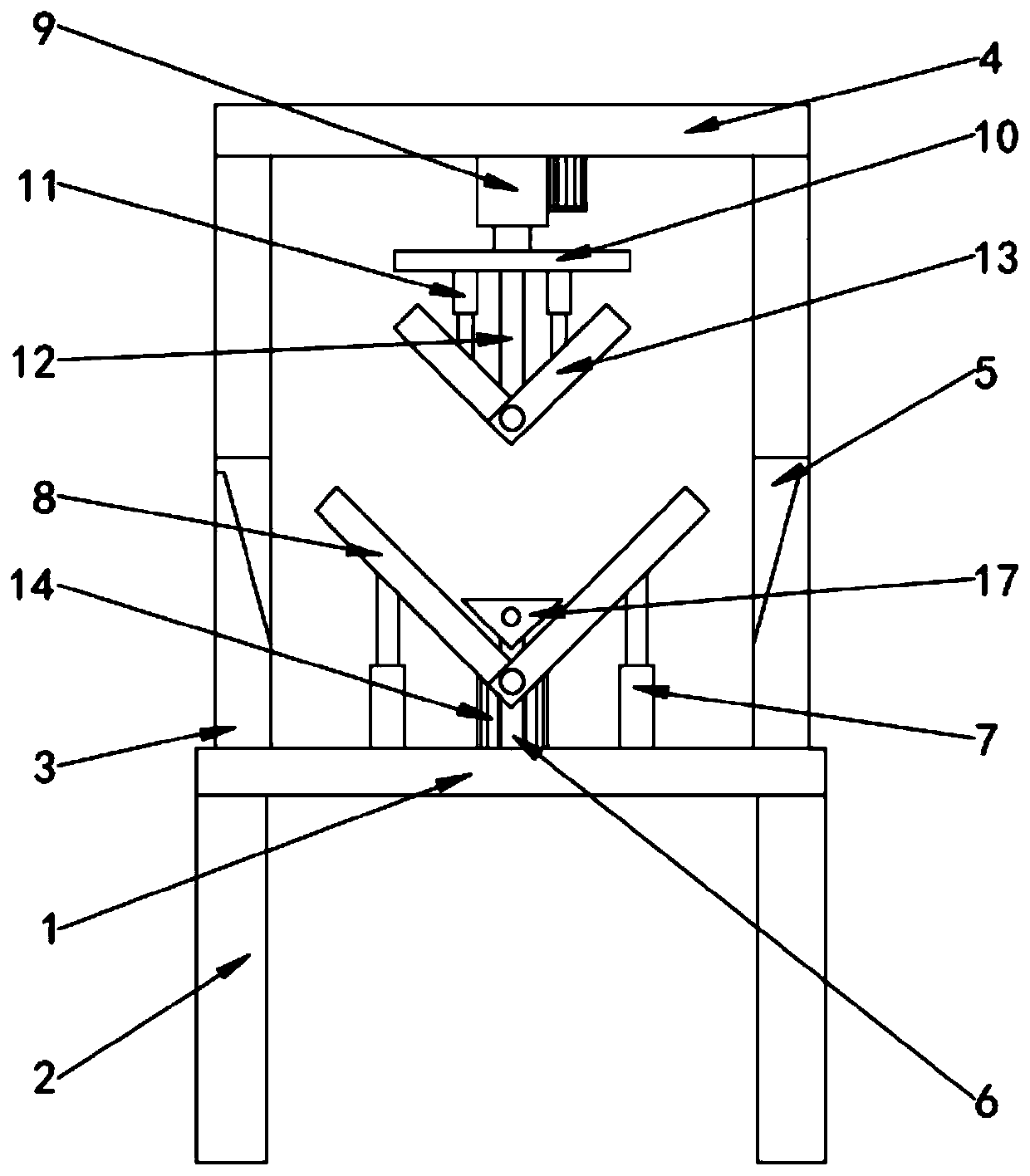 Iron sheet beveling device used for hardware machining