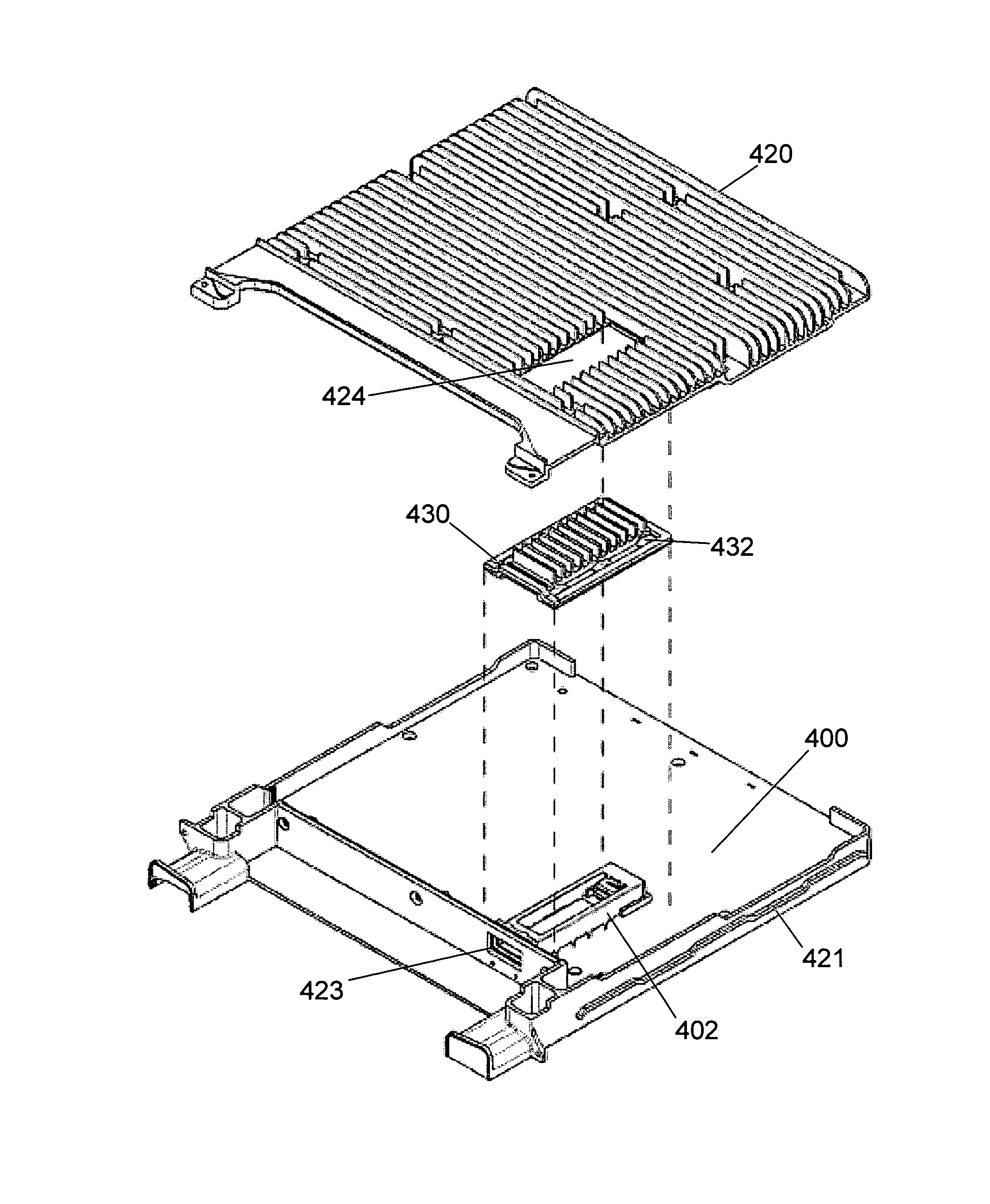 Floating heatsink for removable components