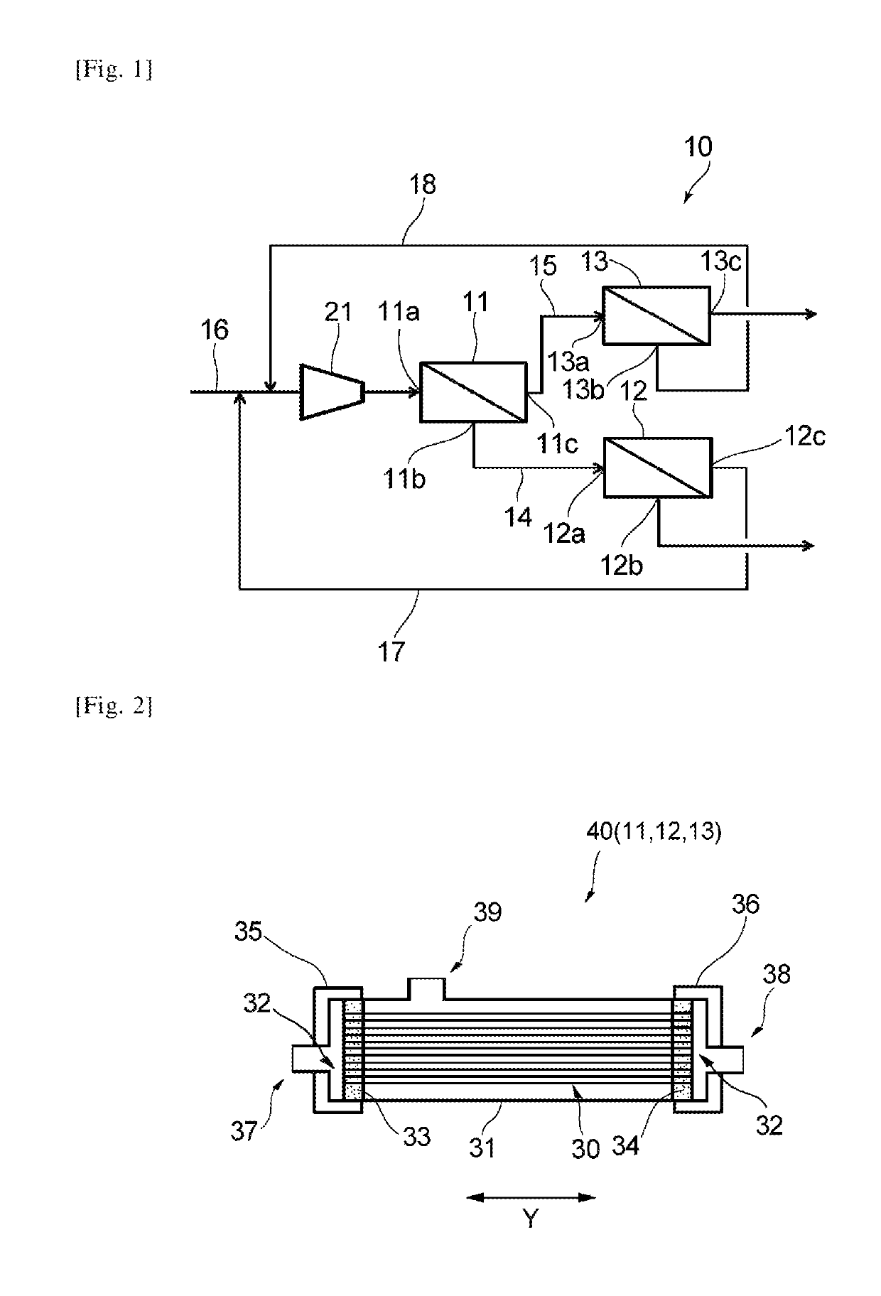 Gas separation system and enriched gas production method